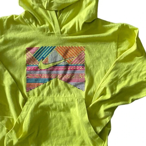 NIKE EUC GIRLS HOODED HOODIE TOP SHIRT TSHIRT TOPS SUMMER BEACH CASUAL SIZE S - Picture 4 of 6